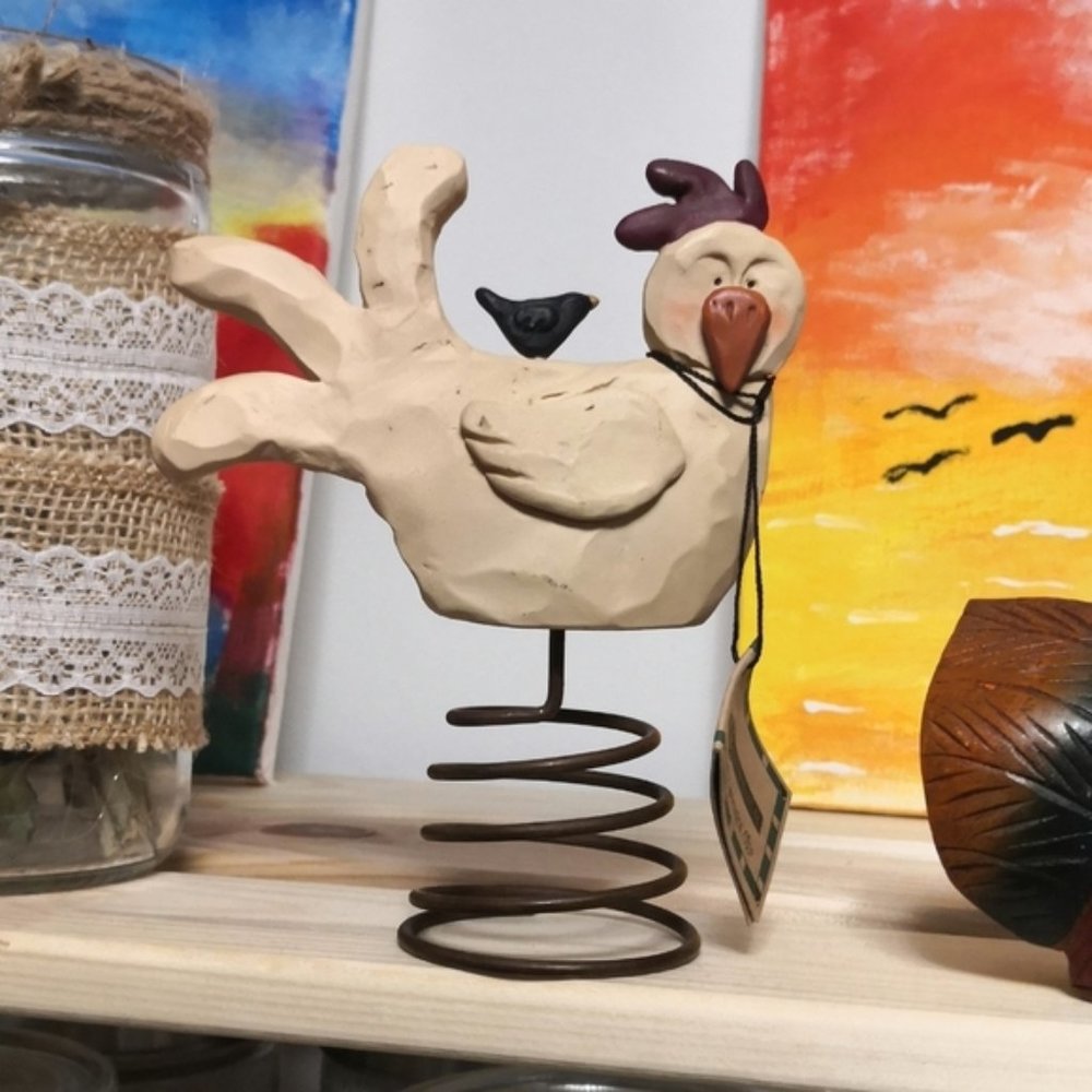 Blossom Bucket chicken ornament
